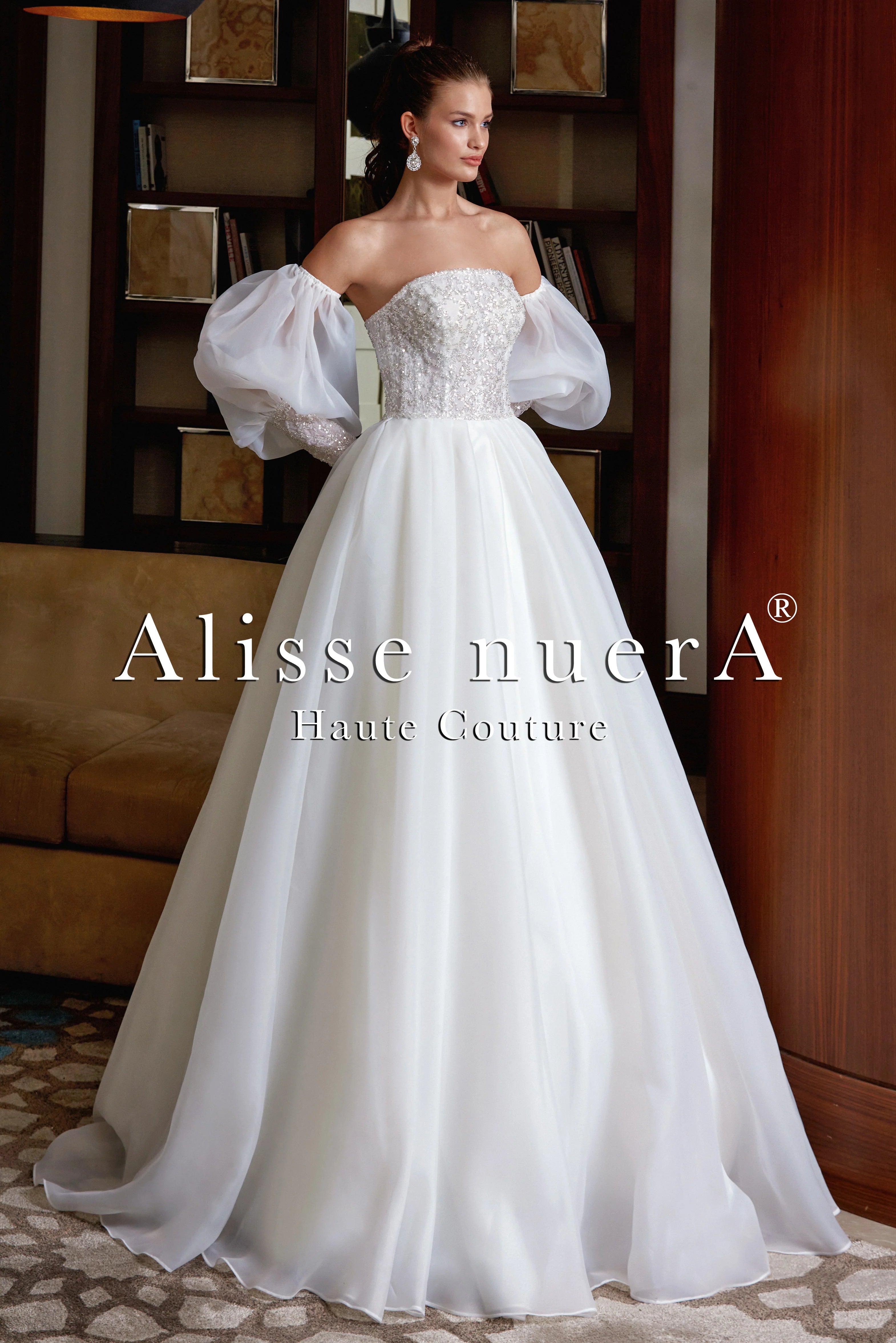 Dress for wedding gorgeous style wow--Strapless Collar Balloon Sleeve Empire Waist Wedding Dress Dress for wedding gorgeous style wow--Strapless Collar Balloon Sleeve Empire Waist Wedding Dress