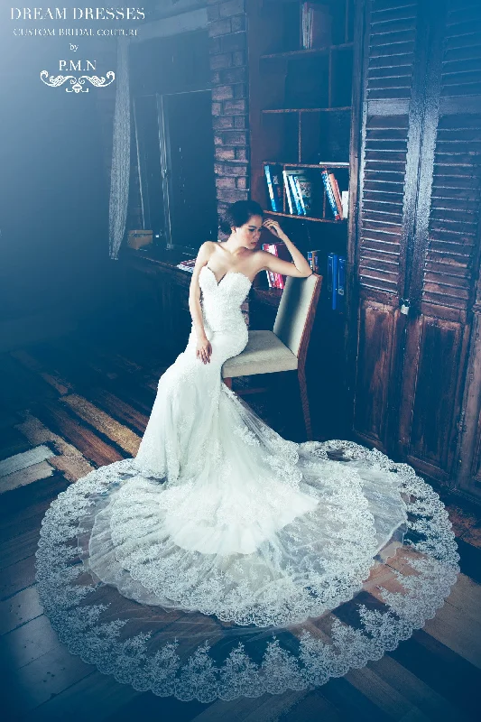 Wedding dress for a bachelorette party fun--Strapless Wedding Dress with Three Layer Long Train (#Marvella) Wedding dress for a bachelorette party fun--Strapless Wedding Dress with Three Layer Long Train (#Marvella)