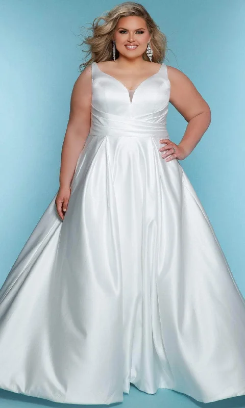 Wedding dress: accessorize the look--Sydney's Closet Bridal SC5317 - Sleeveless Plunging Neck Gown Wedding dress: accessorize the look--Sydney's Closet Bridal SC5317 - Sleeveless Plunging Neck Gown