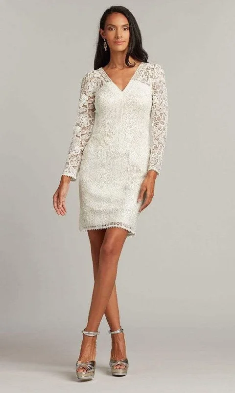 Wedding dress earth tones natural look great--Tadashi Shoji BDO18590S - Lace V-Neck Formal Dress Wedding dress earth tones natural look great--Tadashi Shoji BDO18590S - Lace V-Neck Formal Dress