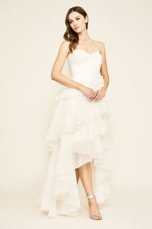 Wedding dress that is unique and modern now--Tadashi Shoji - BHK19244LBR Sweetheart Ruffled Bridal Gown Wedding dress that is unique and modern now--Tadashi Shoji - BHK19244LBR Sweetheart Ruffled Bridal Gown