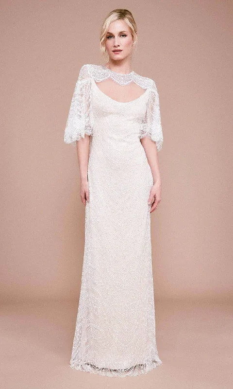 Wedding dress that hides belly fat styles tips--Tadashi Shoji - BKV19771LBRSC Jewel Embroidered Sheath Gown Wedding dress that hides belly fat styles tips--Tadashi Shoji - BKV19771LBRSC Jewel Embroidered Sheath Gown