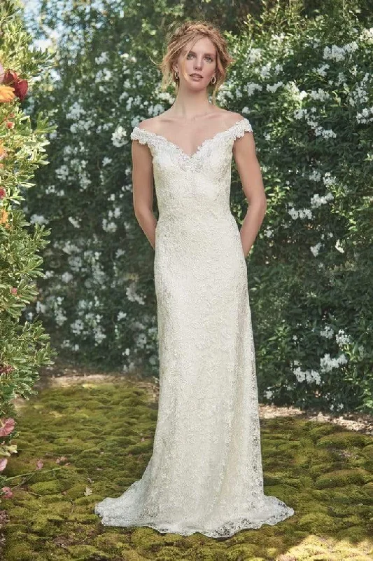 Dress for wedding memorable festivity joy--Tadashi Shoji BNK20104LBR - Allover Lace Bridal Dress