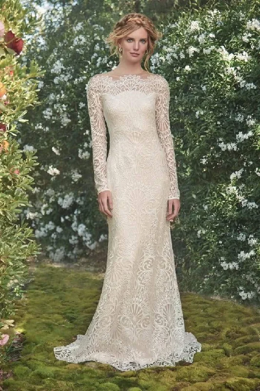 Wedding dress for women over 50 elegant--Tadashi Shoji - BNL20075LBR Lace Illusion Bateau Bridal Dress Wedding dress for women over 50 elegant--Tadashi Shoji - BNL20075LBR Lace Illusion Bateau Bridal Dress