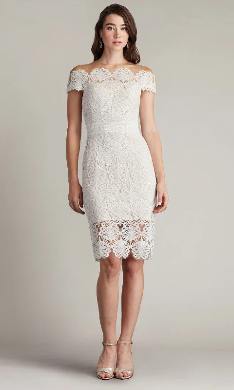 Wedding dress that is comfortable for dancing--Tadashi Shoji CDY24271M - Scalloped Off Shoulder Cocktail Dress Wedding dress that is comfortable for dancing--Tadashi Shoji CDY24271M - Scalloped Off Shoulder Cocktail Dress