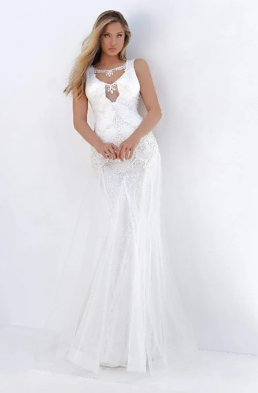 Wedding dress apple shape flattering style--Tarik Ediz 50738