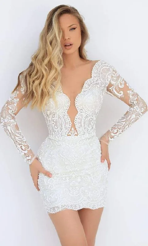 Wedding dress with faux fur cardigan warm--Tarik Ediz 50807SC