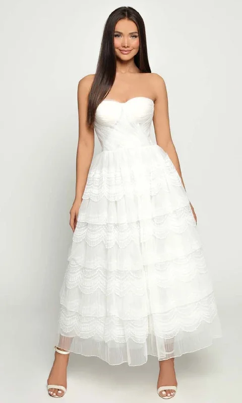 Wedding dress with a high neckline modest--Tarik Ediz 51146