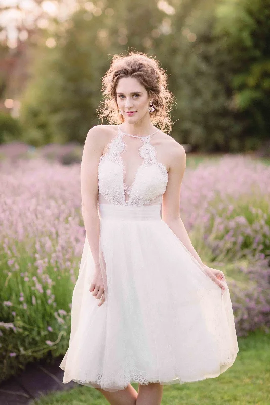 Dress for wedding radiant style glowing--Tea Length Wedding Dress (#Alice )