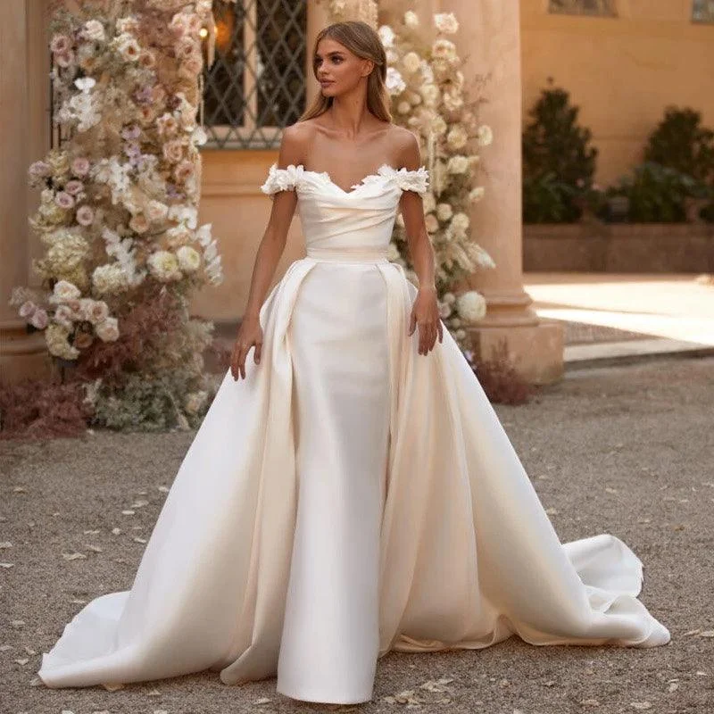 How to choose wedding dress silhouette help--New Wedding Dresses Mermaid Bride Dress With Detachable Train How to choose wedding dress silhouette help--New Wedding Dresses Mermaid Bride Dress With Detachable Train