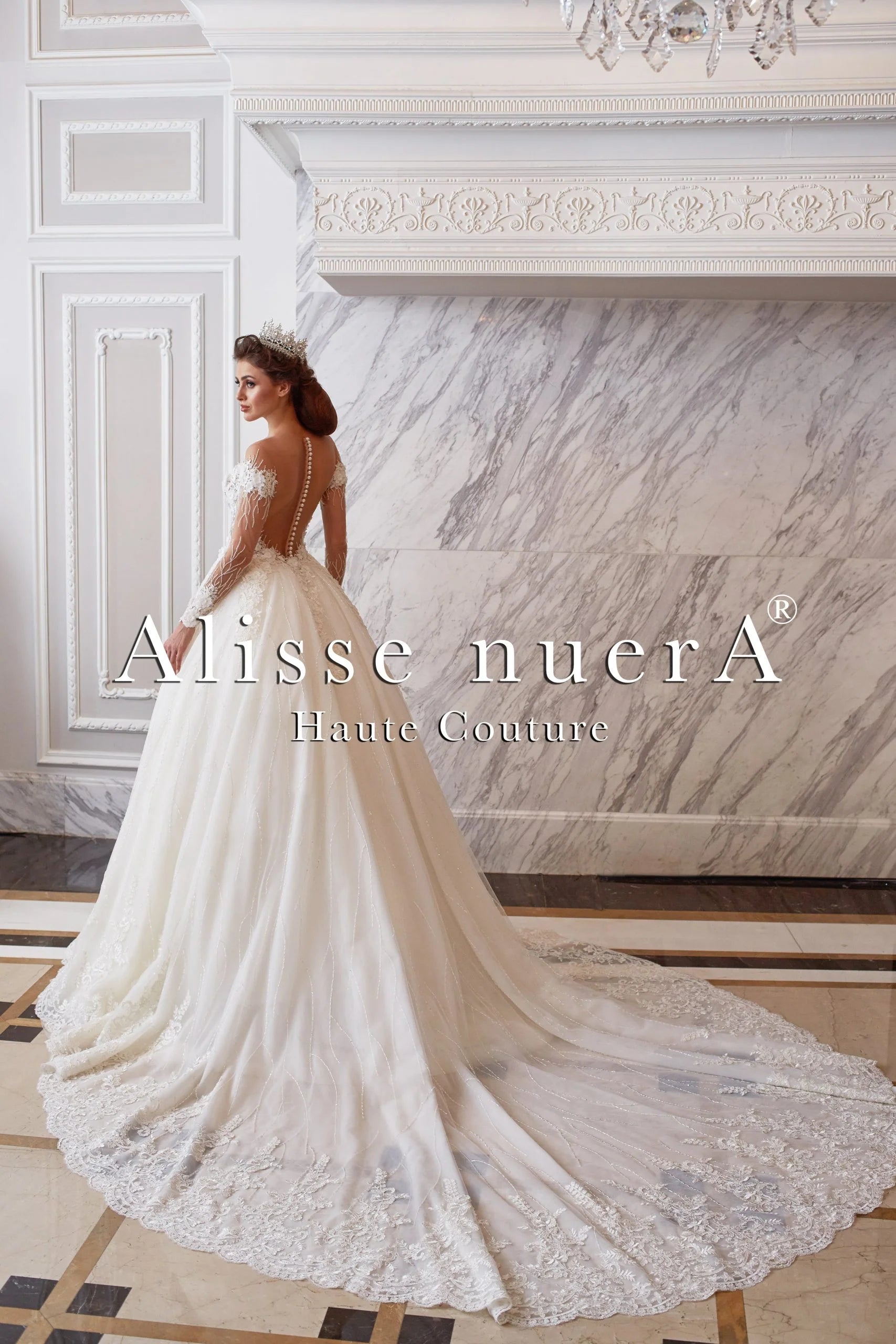 Wedding dress with embellishments design--Winter White Princess Wedding Gown with Off Shoulder Illusion Transparent Long Sleeve Wedding dress with embellishments design--Winter White Princess Wedding Gown with Off Shoulder Illusion Transparent Long Sleeve