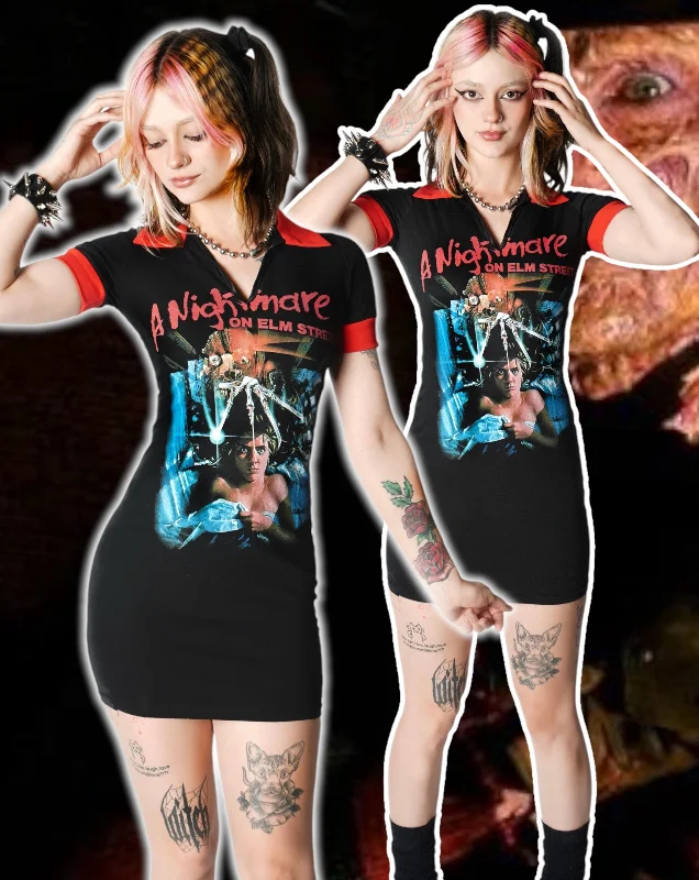 evening dress for press conferences-A Nightmare on Elm Street Polo Dress