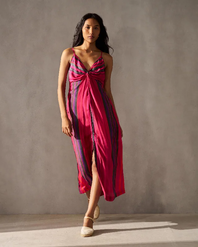 illusion back evening dresses-Midnight Twist Dress - Multi Color